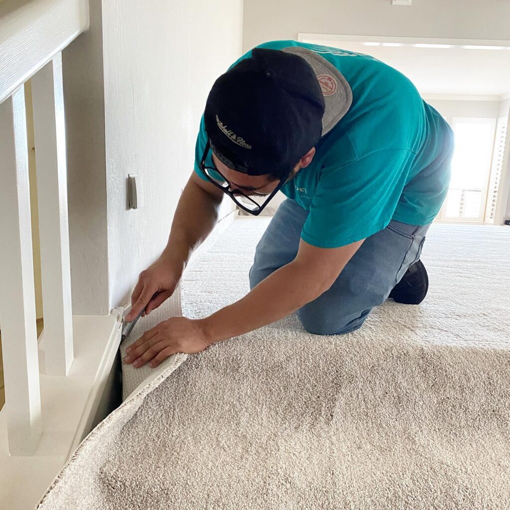 Carpet installation in a Yardley, PA home