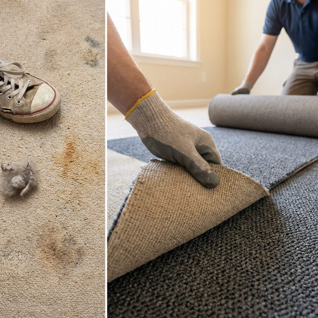 Bedroom carpet installed in Richboro, PA