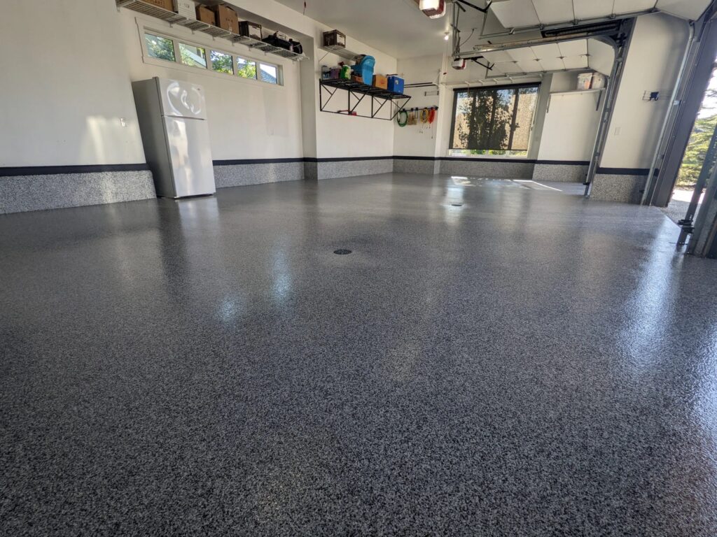 Flake epoxy garage floor in Richboro, PA